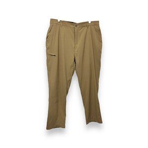 Gerry Mens 38X32 Venture On the Go Fleece Lined Khaki Pant Pocket Zipper Closure